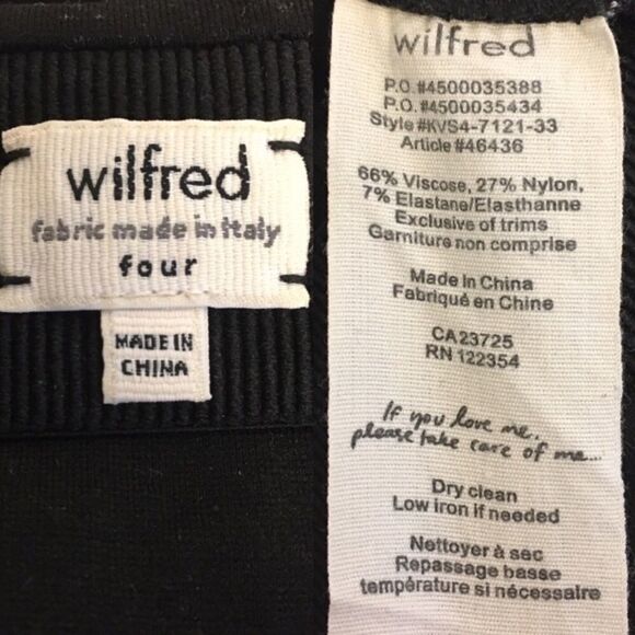 ARITZIA Wilfred Stretch Pencil Skirt Black 4 - Picture 3 of 3